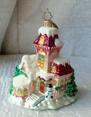 Christopher Radko Ornament Midnight Magic Snow Christmas House 180