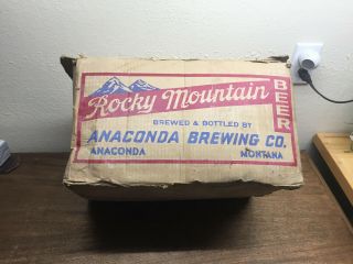 Vintage Anaconda Brewing Co.  Montana Rocky Mountain Beer Cardboard Box 24/12oz.
