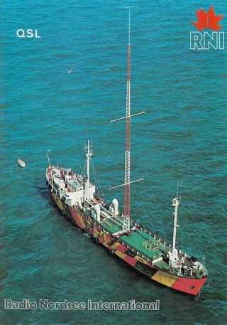 1971 Qsl: Radio Nordsee International,  International Waters,  Dutch Pirate Radio