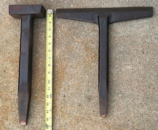 Two Different Anvil Stake Pexto Wilcox Blacksmith Forge Iron Steel Metal