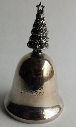 Vintage Silver Plated Reed & Barton Noel Music Box Bell Christmas Tree