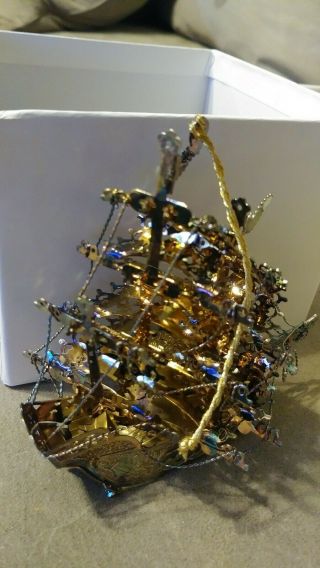 Danbury 1994 Annual Christmas Ornament Gold Plated " Clipper Ship "