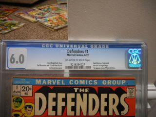Defenders 1 cgc 6.  0 1st appearance of Necrodamus Marvel 1972 TV Dr Strange Hulk 3