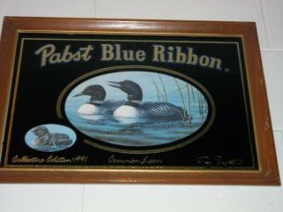 Pabst Blue Ribbon Beer Sign Wall Mirror Graphic Common Loon Bird 1027