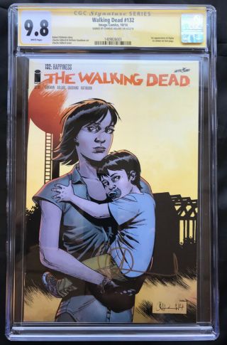 The Walking Dead 132 Cgc Ss 9.  8 1st Appearance Alpha Signed By Charlie Adlard