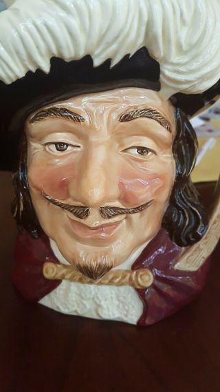 Royal Doulton - 3 Musketeers Porthos - Large Character Jug D6440 Made In England