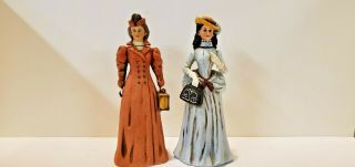 Vintage 2 Avon Lady Figurines 1976 Naac Of 1896 & 1978 Of 1916