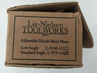 Lie - Nielsen No.  L - N 9 - 1/2 Adjustable Mouth Block Plane - Box