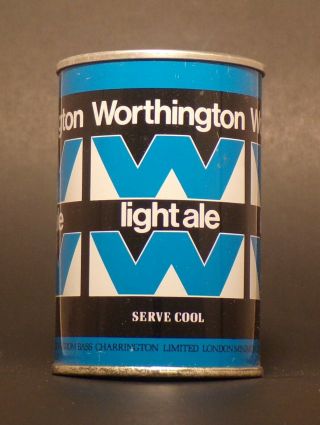 Vintage Worthington 9 2/3 Oz.  Ss Tab Top Beer Can From England Uk