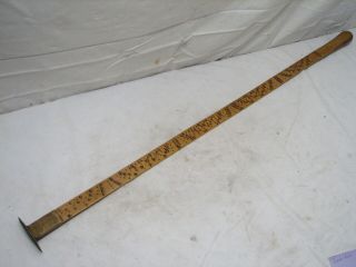 Early Wood Lumber Logging Cleveland Rule Tool Board Feet Measure Stick Brass End