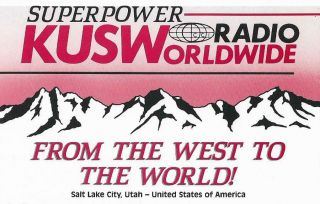 1988 Qsl: Kusw Worldwide Radio,  Salt Lake City,  Utah,  Usa