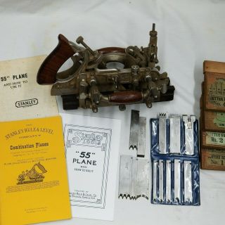 Stanley No.  55 Sweetheart Combination Plane W/ More Than 65 Cutters