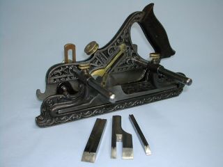 Stanley No.  41 Filletster & Plow Plane,  Millers 1870 Patent,  3 Cutters