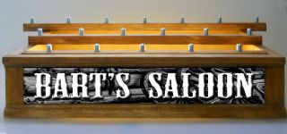 Persoanlized Saloon 18 Beer Tap Handle Display Lights Up Taps & Bar Sign