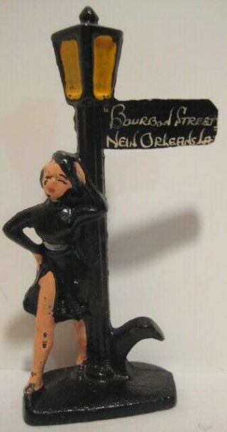 Old Cast Iron Prostitute Bottle Opener Bourbon Street Walker Orleans La