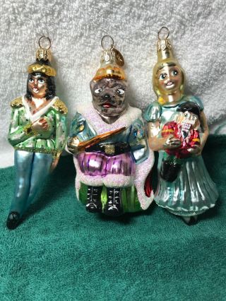 3 Christopher Radko Nutcracker Mouse King Clara Prince Ornaments