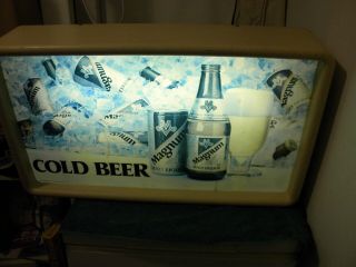 Vintage Magnum Malt Liquor Beer Lighted Bar Sign By Miller 1981 Miller Brewing