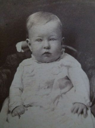 Cdv Adorable Baby Boy Idd E Swan Hidden Mother Photographer & Painter Washington