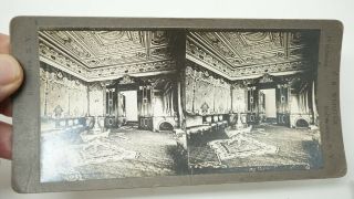 Stereoscopic View Card " Drawing Room In Constantinople " Interior Lavish Turkish