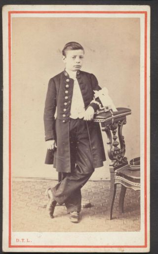 Cdv3407 French Victorian Carte De Visite: Boy In Communion Suit,  Larente,  Bergua