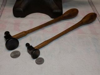 2 Small German Ball Peen/flat Face Hammers Jewelers Or Silversmiths