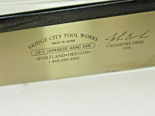 Bridge City Tool JS - 1 Japanese Hand Saw Signature Series 1998 T5449 2