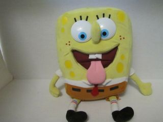 Babbling Talking Spongebob Squarepants Plush Toy 2008 Nickelodeon 13.  5 "