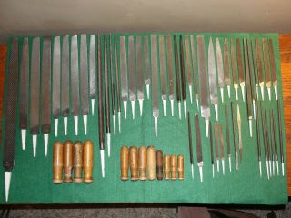 63 - Piece Heller File Set Tools Machinist Pattern Files Metal,  Wood