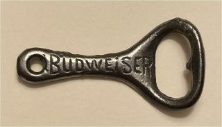 1910s Budweiser Beer Anheuser - Busch St Louis Mo Cast Iron Bottle Opener D - 1 - 1 - B
