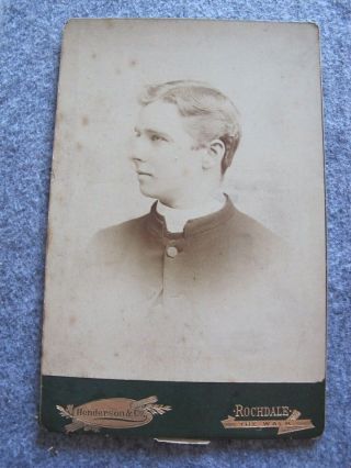 Victorian Cabinet Card - Gentlemans Portrait - Henderson & Co - Rochdale