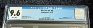 WOLVERINE 1 (1988) CGC 9.  6 1st Appearance PATCH 2