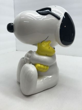 Westland Giftware Peanuts Snoopy Joe Cool Holding Woodstock Ceramic Bank 8352