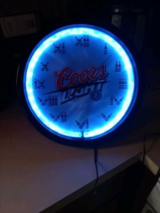 Coors Light Neon Clock