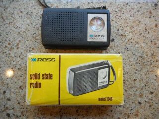 Vintage Ross Am Pocket Solid State Radio,  Model 1040,  &,  Hong Kong