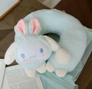 Cinnamoroll Bunny Soft Plush Neck Rest Car Airplane Office Travel U - Type Pillow