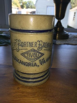 Robert Portner Brewing Co.  Alexandria,  Va Beer Mug