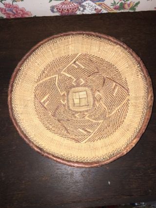 Large Antique/vintage Handmade Native American Basket 13” Fine