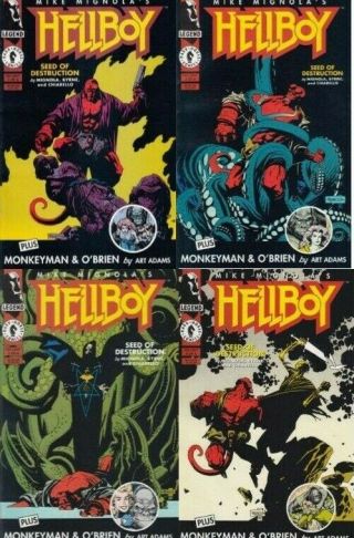 Hellboy Seed Of Destruction Set Mike Mignola John Byrne Bprd 1 2 3 4 Vf/nm