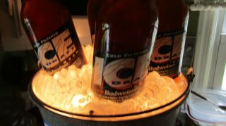 Bud Ice Draft Light 570 - 220 Beer BUCKET W/ICE Sign Tavern Man Cave Bar 1993 3