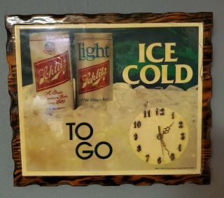 Schlitz 1983 Beer Sign - Clock.  Perfect Aging