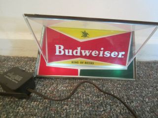 Vintage Budweiser Lighted Beer Sign Bar Miller Mancave Ale Tavern Resturant Old