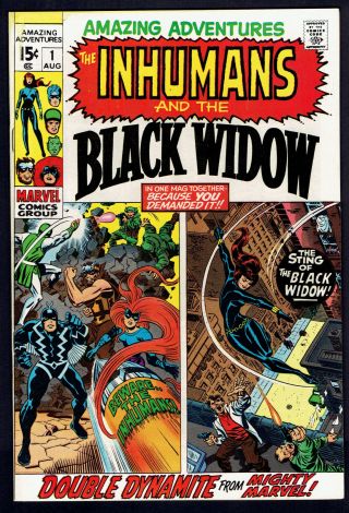 1970 Adventures 1 Vf To Nm Inhumans Black Widow