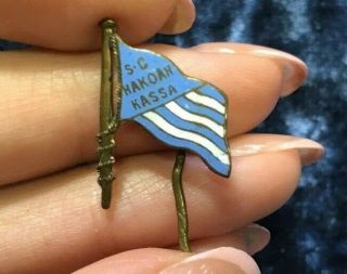 Rare Slovakian Judaica Hakoah Kassa Jewish Sport Club Pin Badge