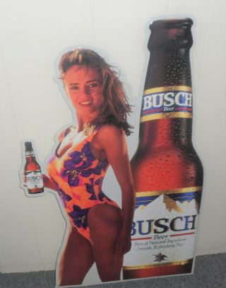 Nos 1992 Anheuser Busch Beer Tin Sign 22 " X 36 " Made In Usa