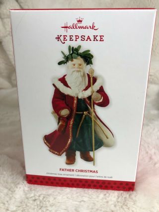 2013 Hallmark Keepsake Father Christmas Ornament 10th Of Series Red Robe