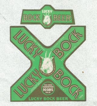 Beer Label - Canada - Lucky Bock - Westminster,  British Columbia