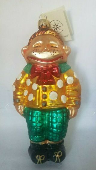 Christopher Radko Christmas Ornament Jinks Freckle Clown Boy