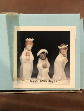 Lladro Collectors Porcelain Ornaments W/ Box 5729 Mini Reyes 3 Kings Wise Men
