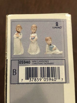Lladro Christmas Morning Mini Camisones Ornaments 5940 - Set Of 3