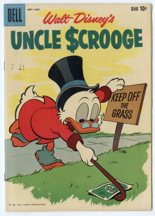 Uncle Scrooge 31 Vf/nm 9.  0 Ow/white Pages Carl Barks Art Disney Dell 1960